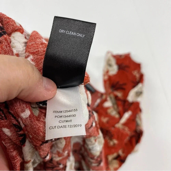 Torrid 5X Babydoll Crinkle Gauze Midi Top Orange Floral Women's Plus Stretch - Picture 7 of 7